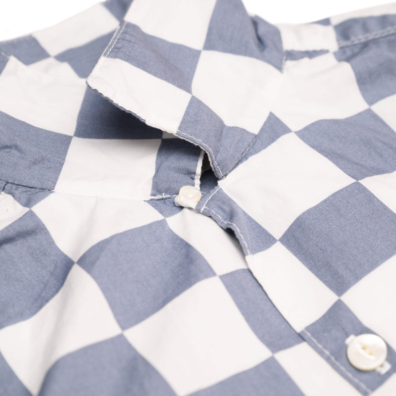 Freenote Cloth Hawaiian Slate Check Collar Detail