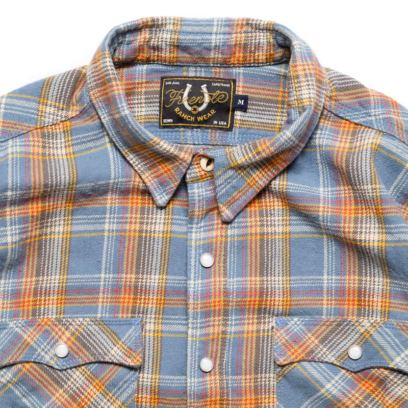 Freenote Cloth Lancaster Blue Shadow Collar