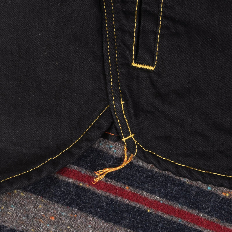 IHSH-297-BLK - Blanket Lined Denim C.P.O Shirt - Black