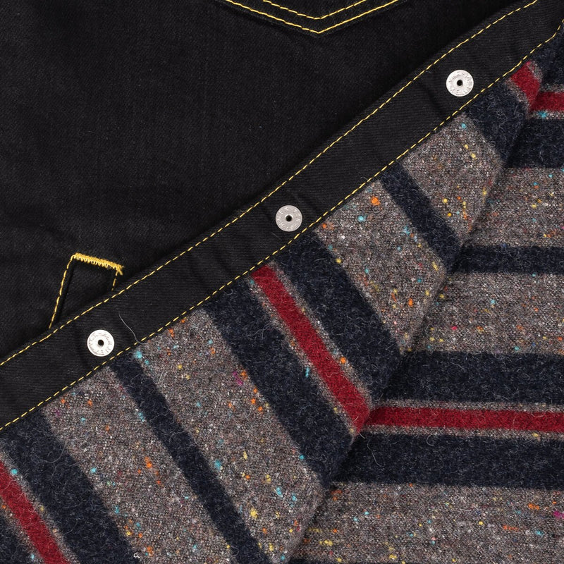 IHSH-297-BLK - Blanket Lined Denim C.P.O Shirt - Black
