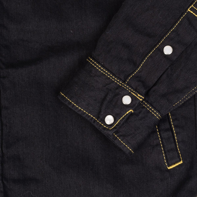 IHSH-297-BLK - Blanket Lined Denim C.P.O Shirt - Black