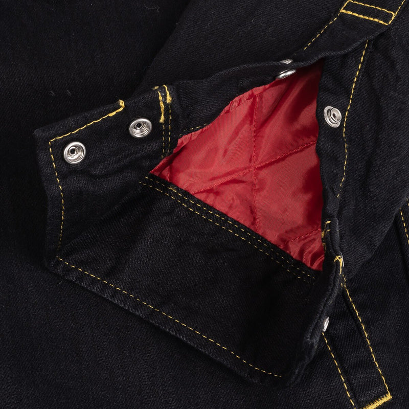 IHSH-297-BLK - Blanket Lined Denim C.P.O Shirt - Black