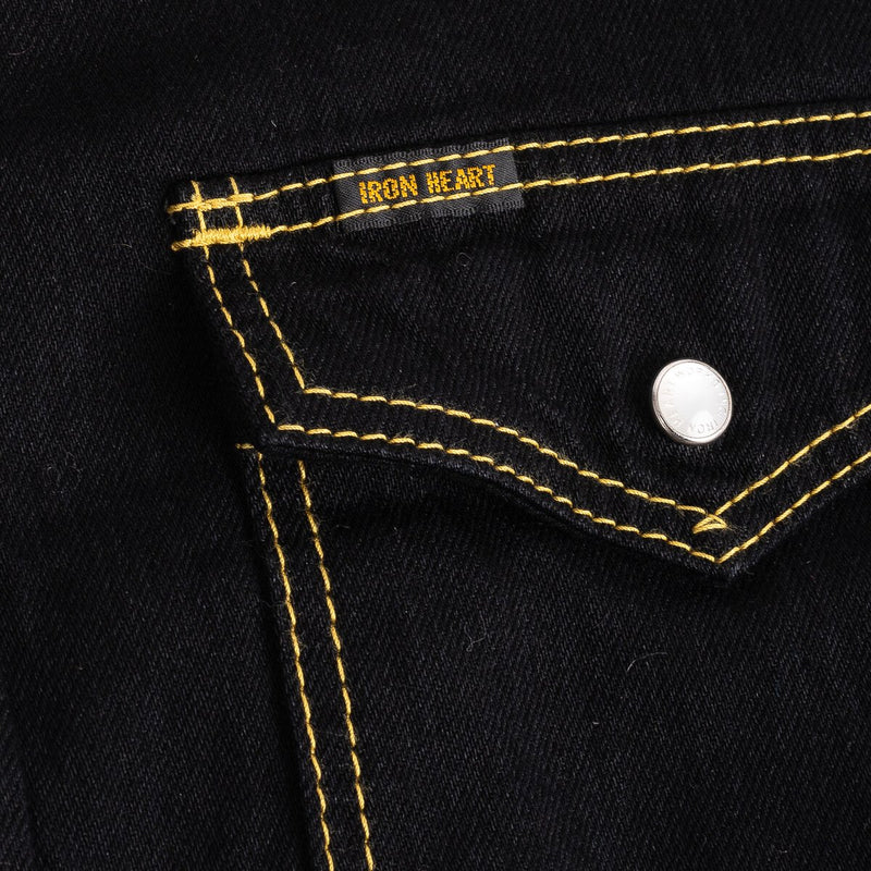 IHSH-297-BLK - Blanket Lined Denim C.P.O Shirt - Black