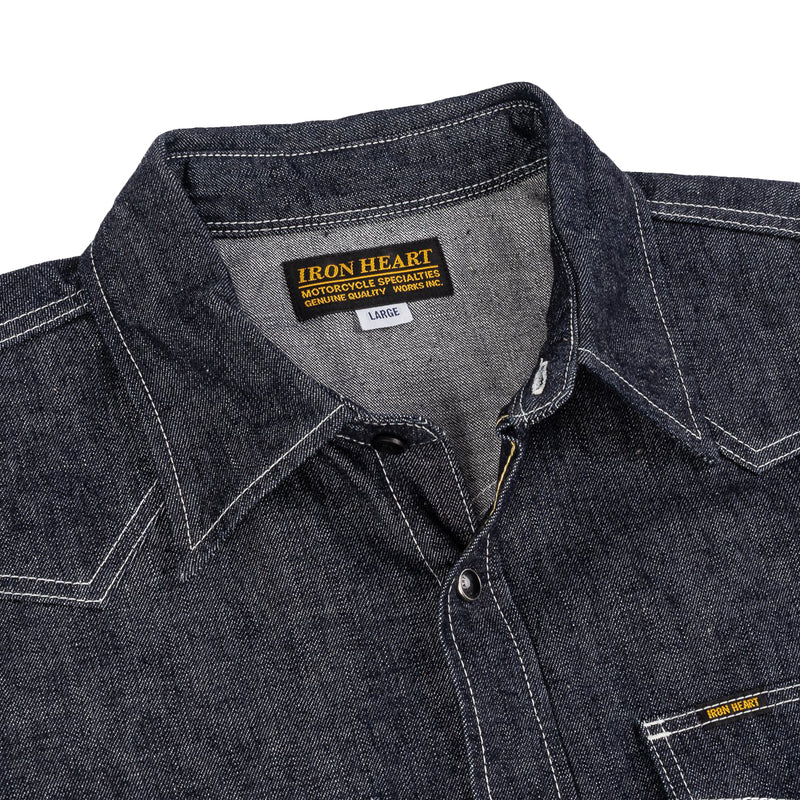 IHSH-320-IND - 10oz Selvedge Denim Western Shirt - Indigo