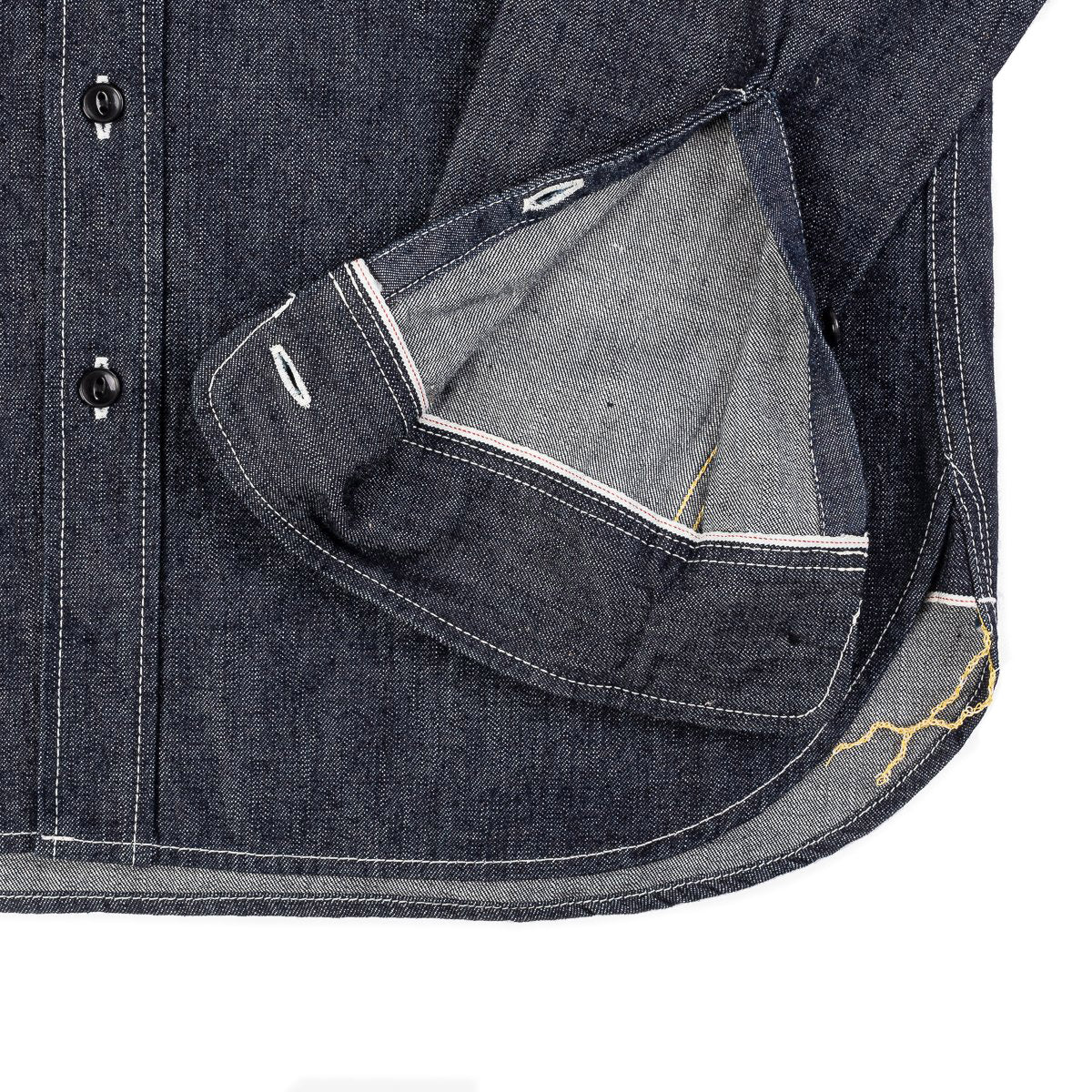 IHSH-322-IND - 10oz Selvedge Denim Work Shirt - Indigo