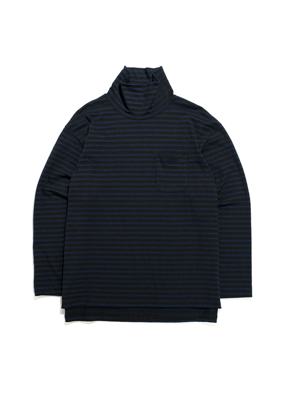 High Mock Shirt - Black Navy PC Stripe Jersey