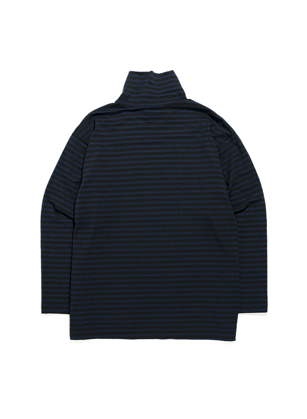 High Mock Shirt - Black Navy PC Stripe Jersey