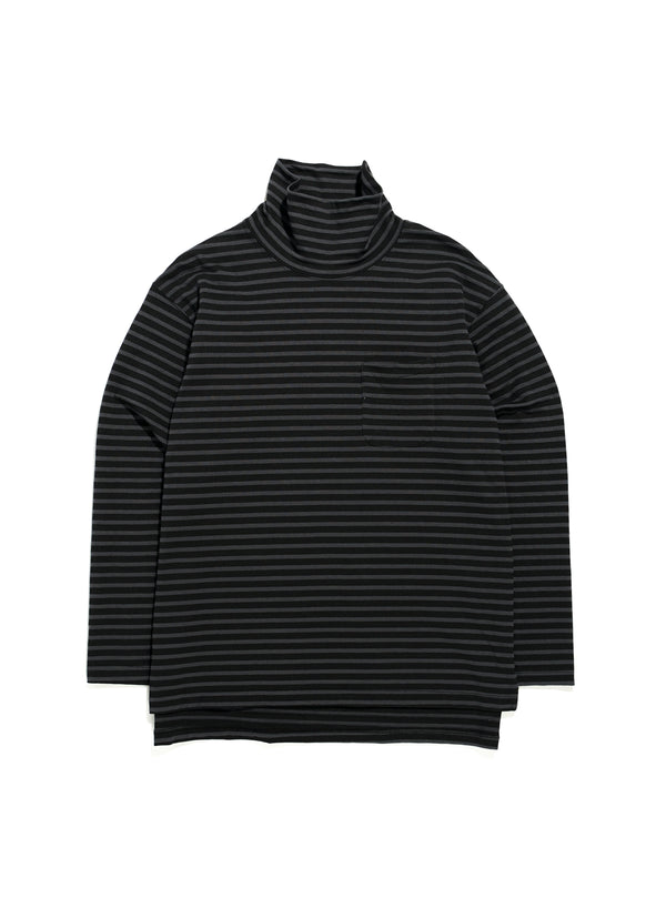 High Mock Shirt - Charcoal Black PC Stripe Jersey