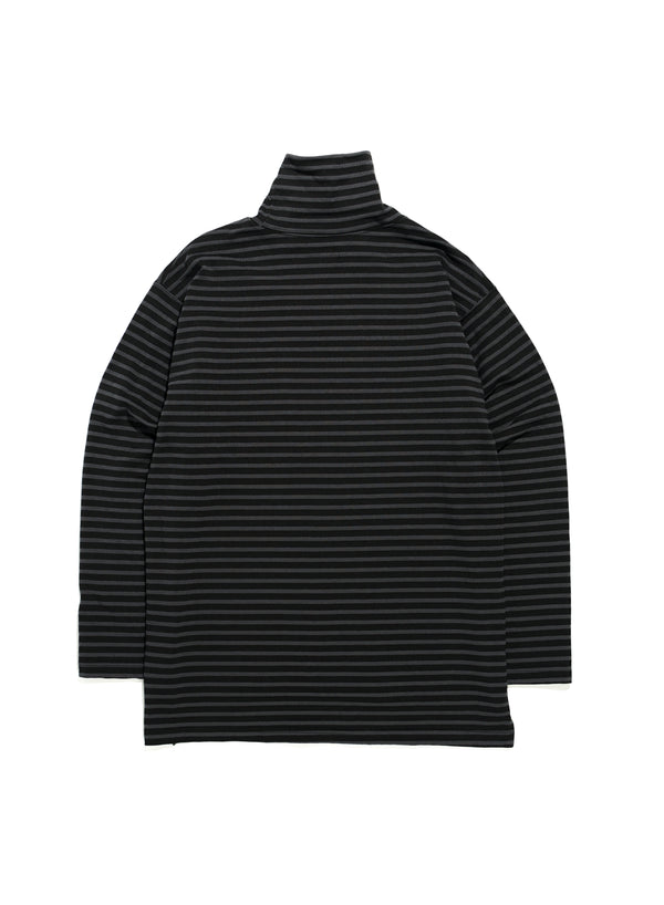 High Mock Shirt - Charcoal Black PC Stripe Jersey