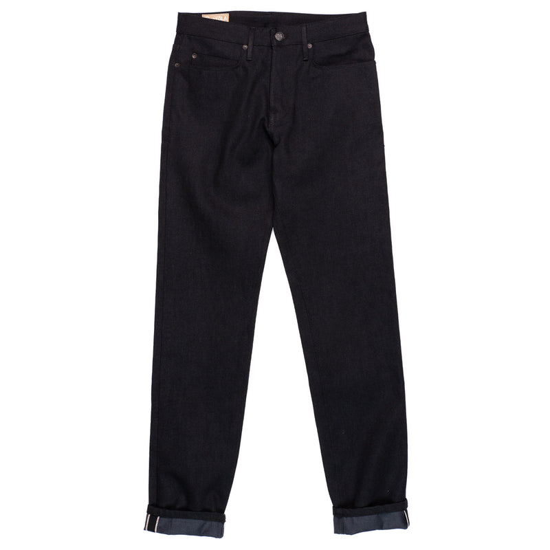 Freenote Cloth Portola Black Grey 14.25 oz Denim Front