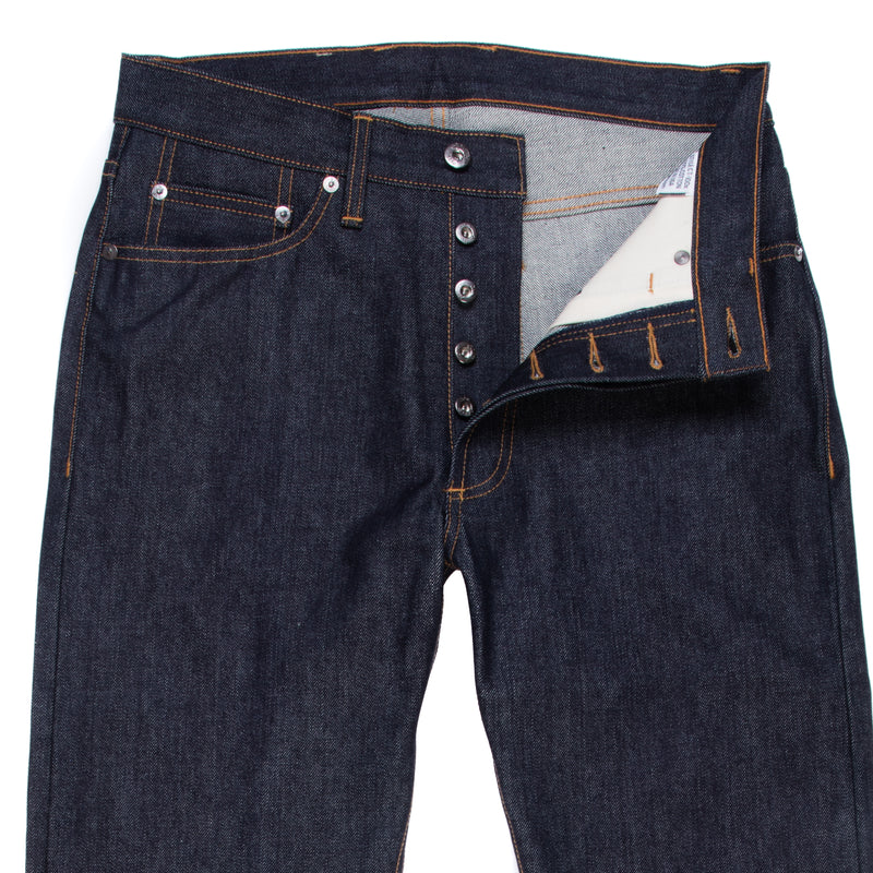 3sixteen CT-100x 14.5 Ounce Indigo Selvedge Denim Button Fly Detail