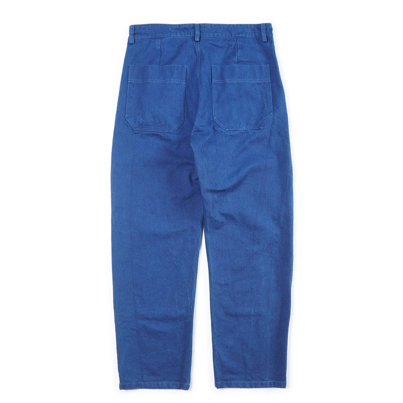 Arpenteur 4 Pocket Pant Hand Dyed Twill Light Woad Blue Rear