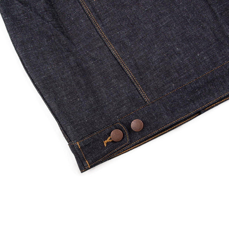 Freenote Cloth CD-1 17 Ounce Rinsed Selvedge Denim Classic Denim Jacket Adjustable Tabs