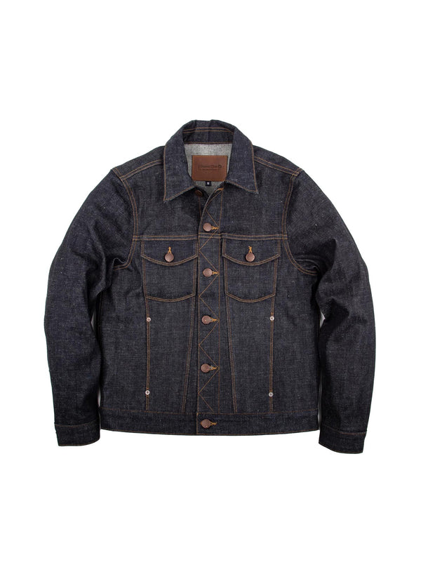 Freenote Cloth CD-1 17 Ounce Rinsed Selvedge Denim Classic Denim Jacket Front