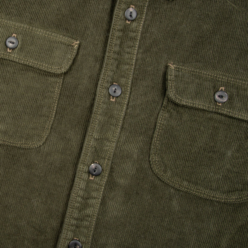 Freenote Cloth Jepson Olive Corduroy Fabric Detail