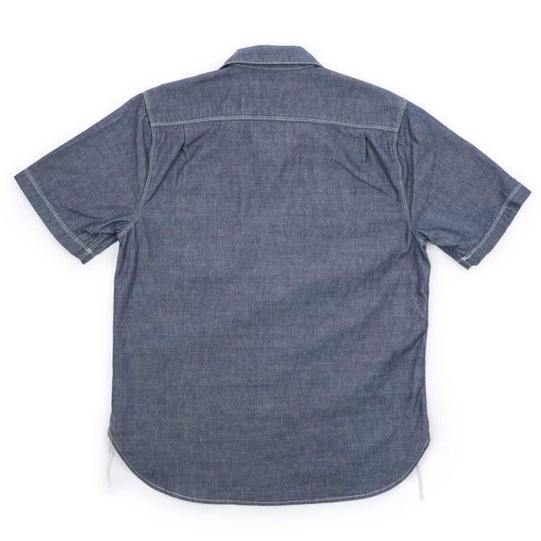 Freenote Cloth Dayton Short Sleeve Chambray Rear