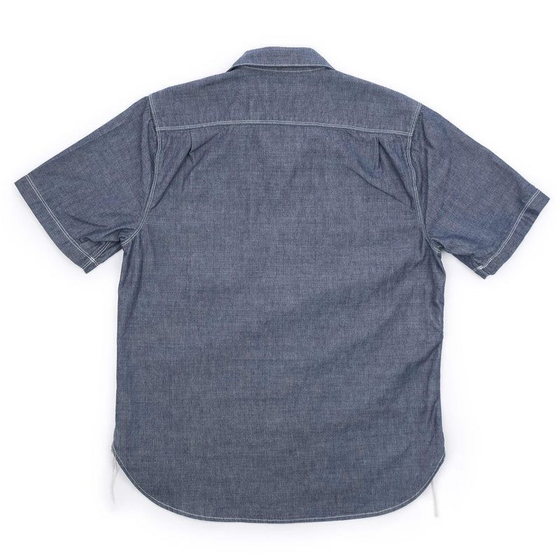 Freenote Cloth Dayton Short Sleeve Chambray Rear
