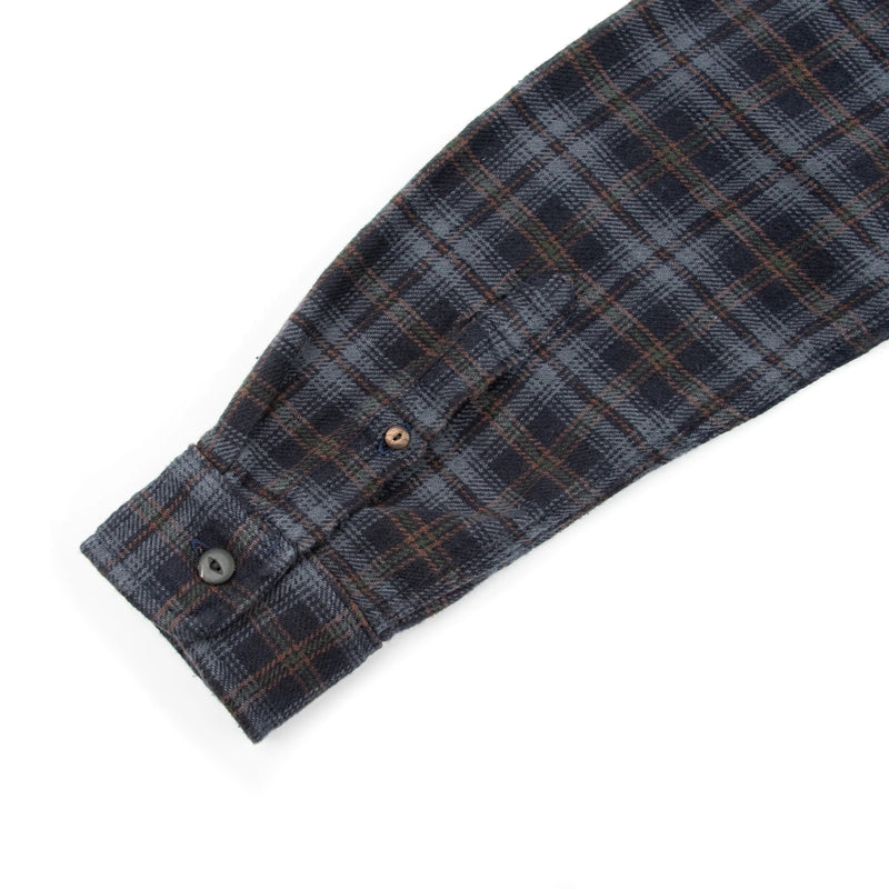 Freenote Cloth Jepson Black Plaid Cuff Detail