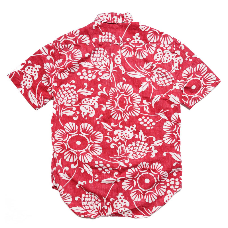 Gitman Vintage Duke's Pareo Red Short Sleeve Button Down Rear