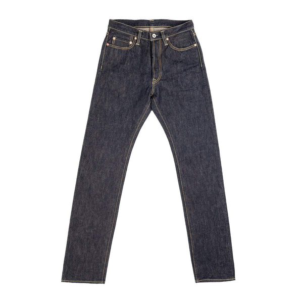 Iron Heart IH-888S-21 21oz Selvedge Denim Medium/High Rise Tapered Cut Jeans Indigo Front Shape