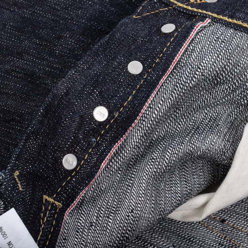 Iron Heart IH-888S-SLB 16oz Slubby Selvedge Denim Relaxed Tapered Cut Jeans Indigo Selvedge Fly Detail