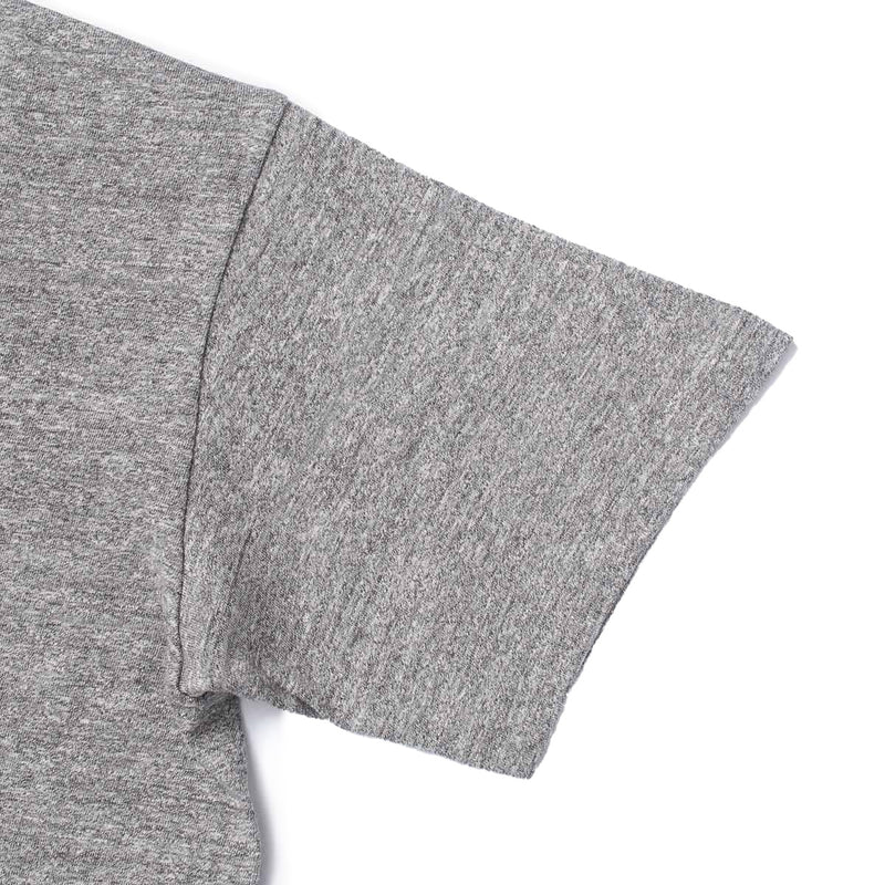 IHT-1610L-GRY - 6.5oz Loopwheel Crew Neck T-Shirt With Longer Body - Grey Sleeve
