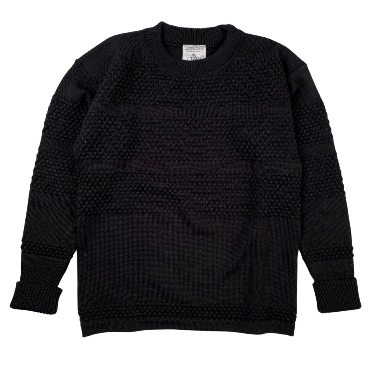 Fisherman Crew Neck - Black
