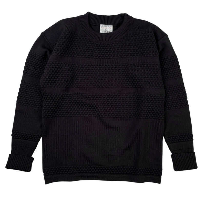 Fisherman Crew Neck - Black