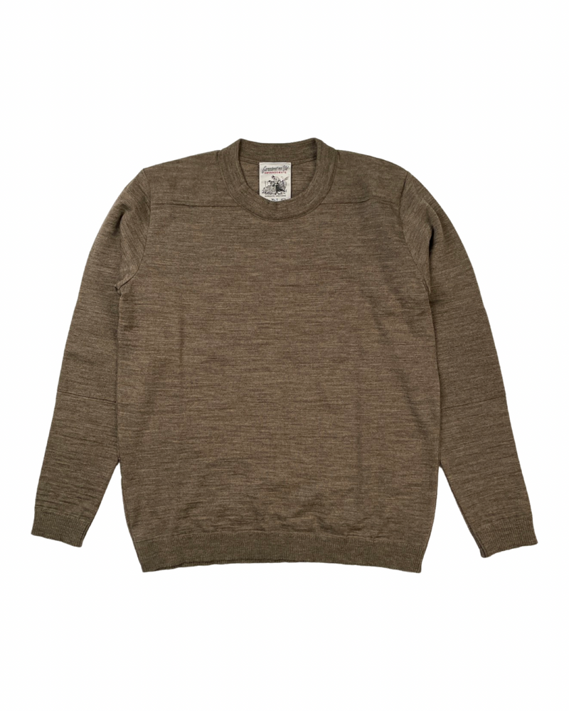 SNS Herning - Variant Crew Neck - Natural Brown Melange