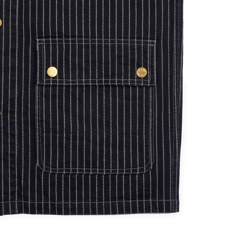 Iron Heart 12oz Wabash Chore Jacket Black IHJ-120-BLK Waist Pocket