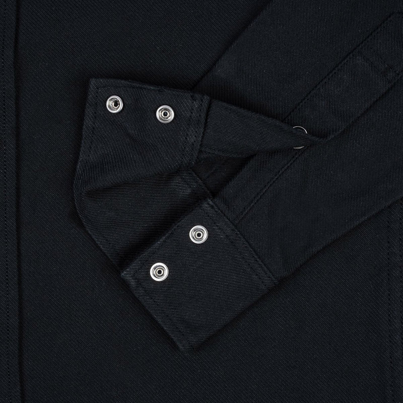 Iron Heart 13oz Military Serge Western Shirt Black IHSH-235-BLK Cuff Detail