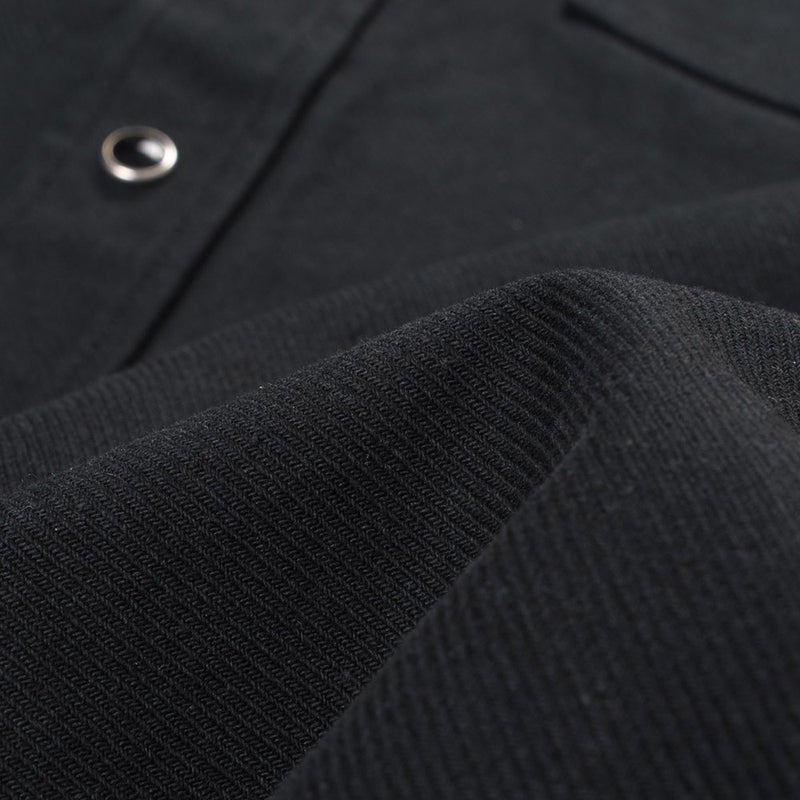 Iron Heart 13oz Military Serge Western Shirt Black IHSH-235-BLK Fabric Detail