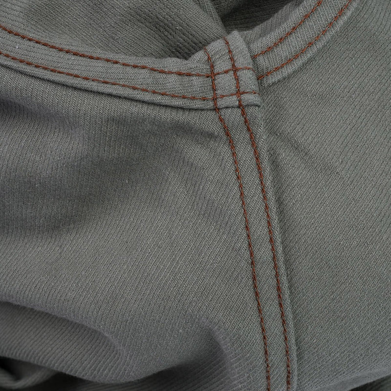 Iron Heart 13oz Military Serge Western Shirt Grey IHSH-235-GRY Bobbin Thread Detail