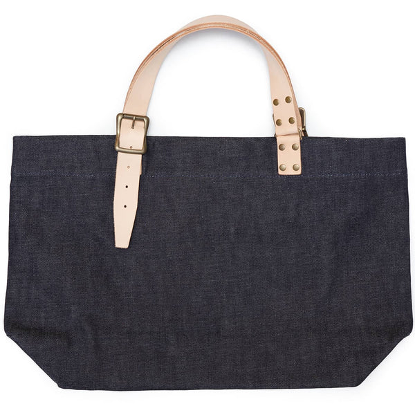 Momotaro Leather Handle Denim Tote