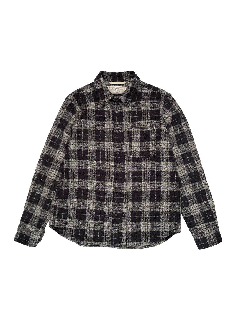 Jumper Shirt - Black/Natural Herringbone Plaid