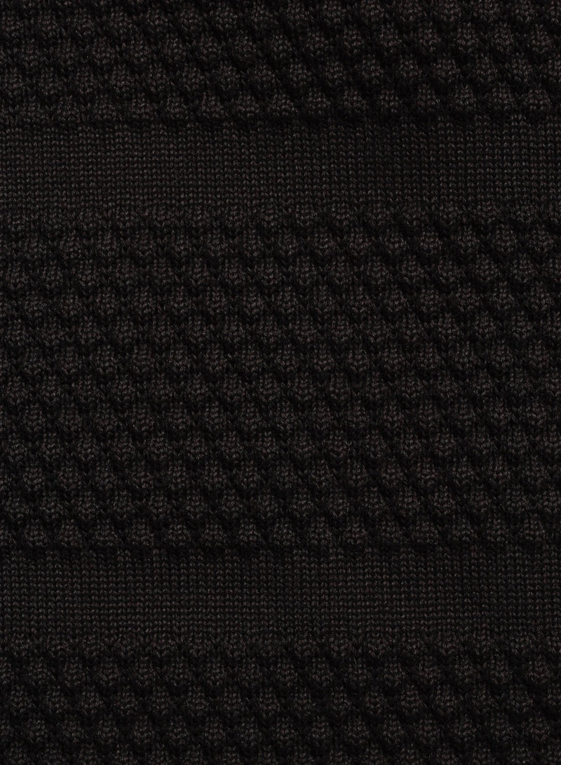 SNS Herning Fisherman Sweater Black Fabric Detail