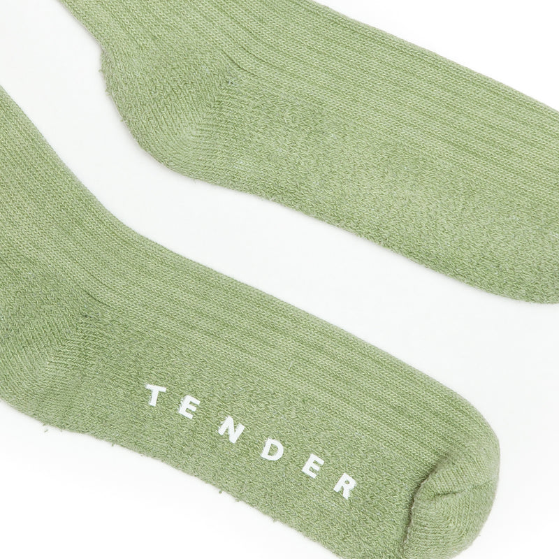 Tender Co. Knitted Cotton Sock Viridian Detail