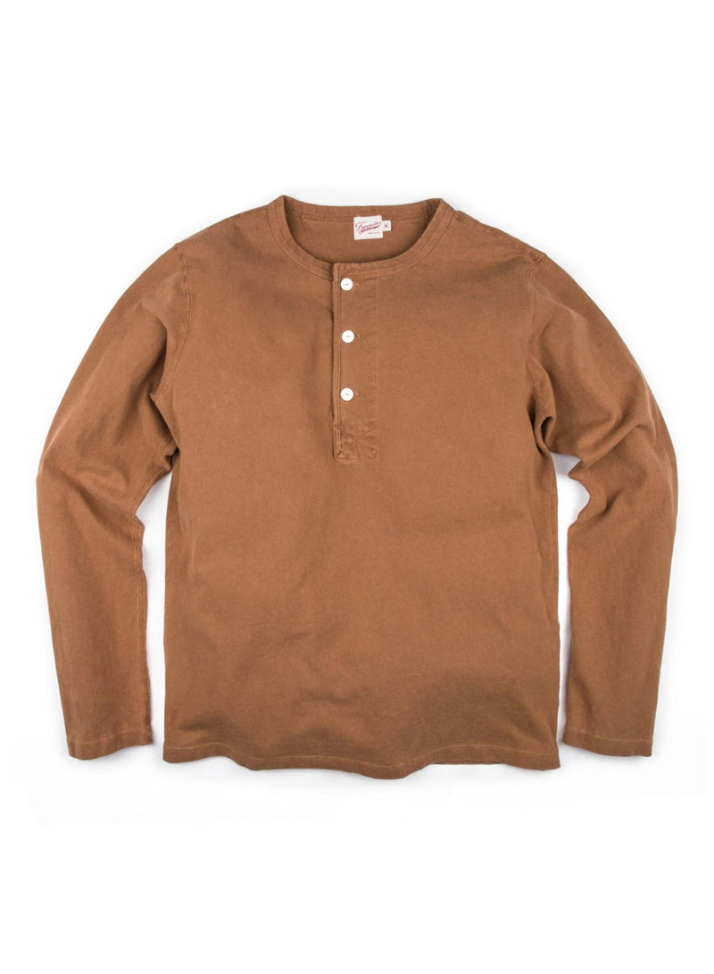 13oz Henley LS - Tobacco